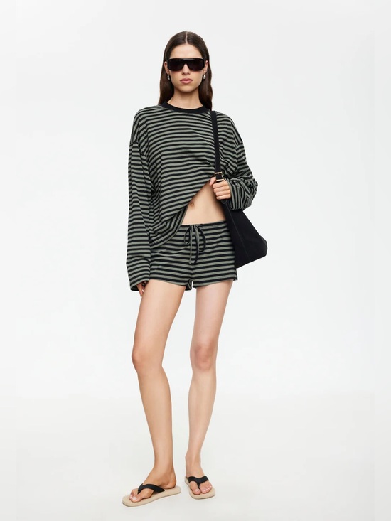Lioness Tops - Lioness Bloom Long Sleeve | forest stripe A5
